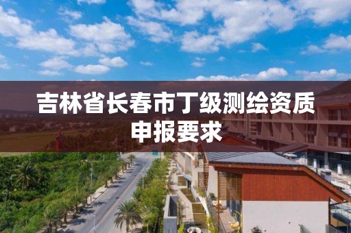 吉林省长春市丁级测绘资质申报要求