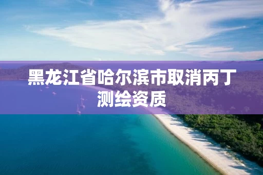 黑龙江省哈尔滨市取消丙丁测绘资质 黑龙江省哈尔滨市取消丙丁测绘资质