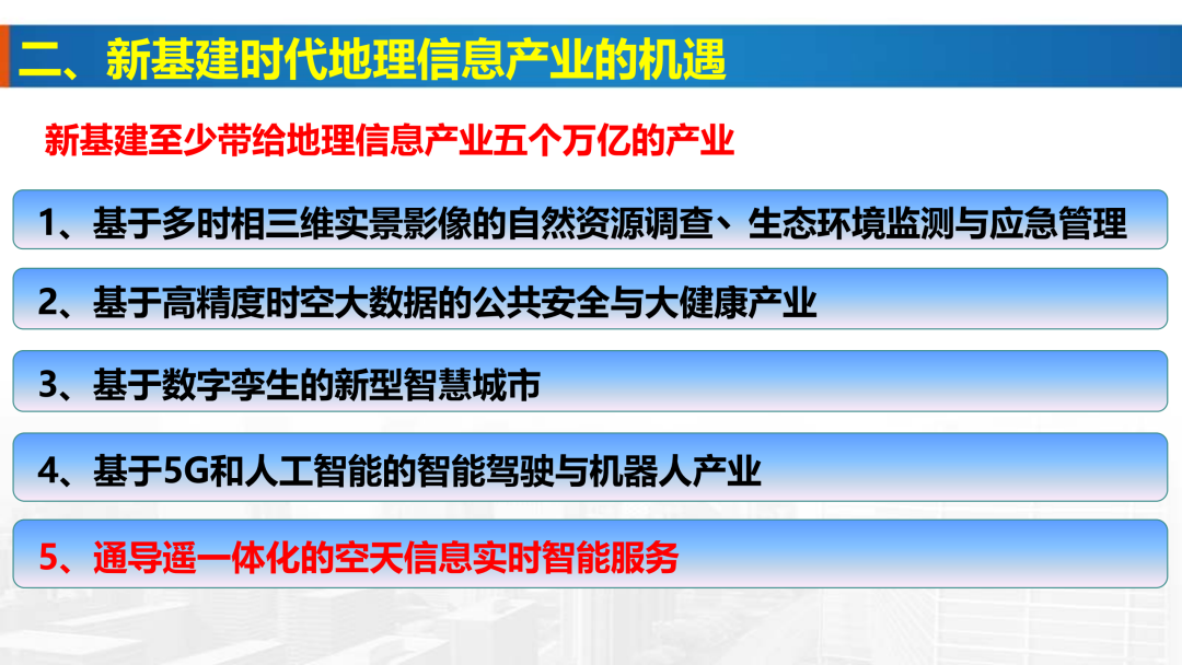 新基建时代地理信息产业的机遇与挑战