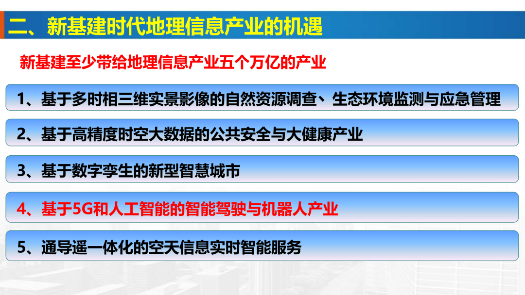 新基建时代地理信息产业的机遇与挑战