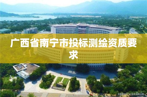 广西省南宁市投标测绘资质要求