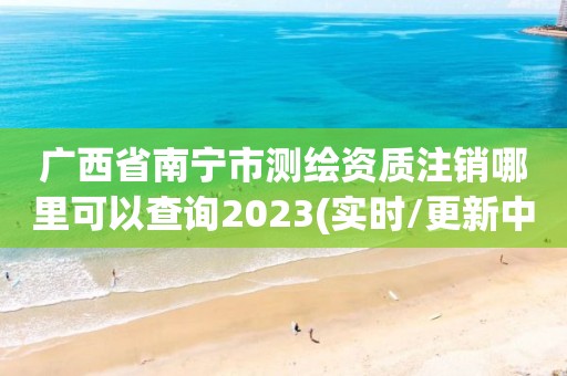 广西省南宁市测绘资质注销哪里可以查询2023(实时/更新中)