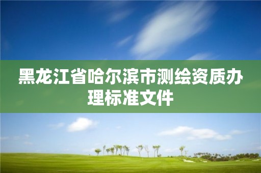 黑龙江省哈尔滨市测绘资质办理标准文件