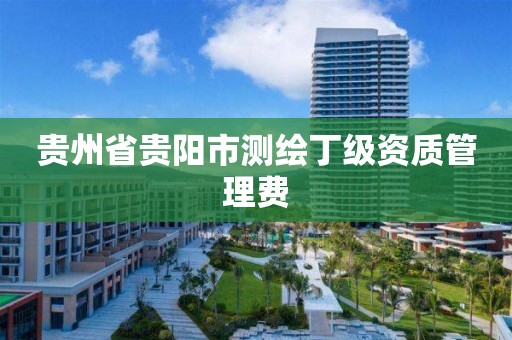 贵州省贵阳市测绘丁级资质管理费