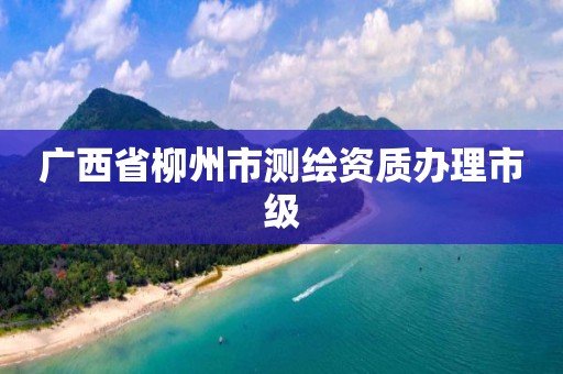 广西省柳州市测绘资质办理市级