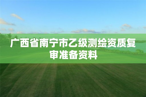 广西省南宁市乙级测绘资质复审准备资料