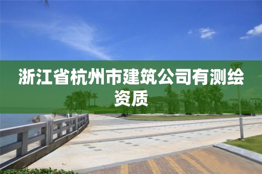 浙江省杭州市建筑公司有测绘资质