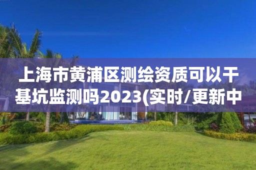 上海市黄浦区测绘资质可以干基坑监测吗2023(实时/更新中)