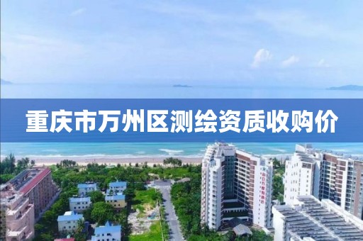 重庆市万州区测绘资质收购价