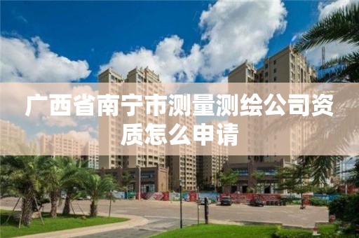 广西省南宁市测量测绘公司资质怎么申请