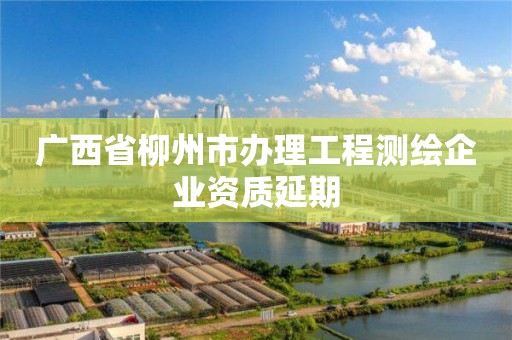 广西省柳州市办理工程测绘企业资质延期