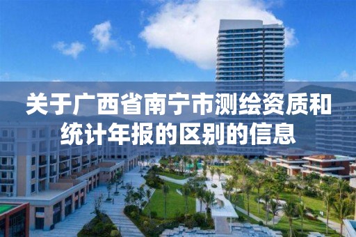 关于广西省南宁市测绘资质和统计年报的区别的信息