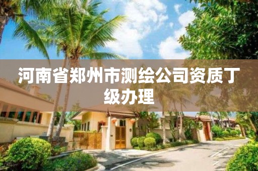 河南省郑州市测绘公司资质丁级办理