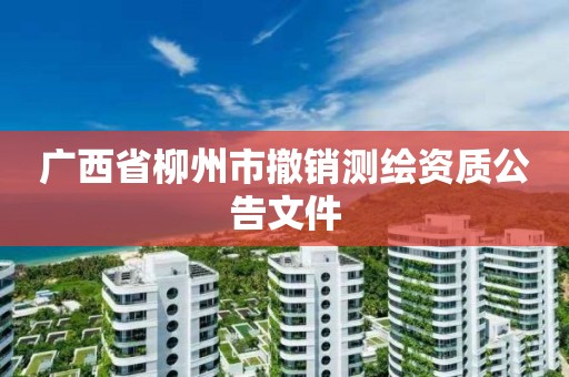 广西省柳州市撤销测绘资质公告文件