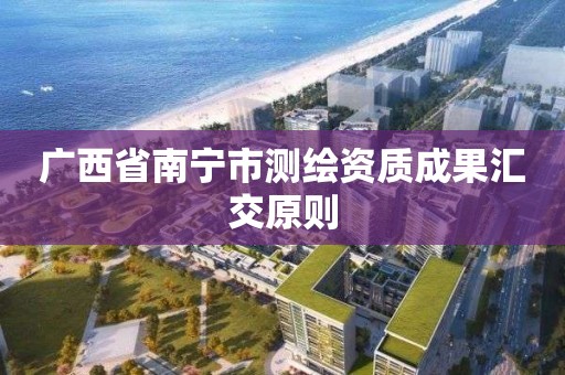 广西省南宁市测绘资质成果汇交原则