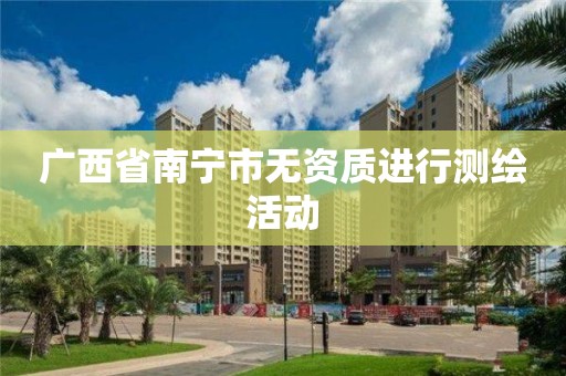 广西省南宁市无资质进行测绘活动