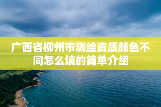 广西省柳州市测绘资质颜色不同怎么填的简单介绍