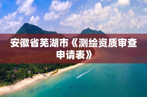 安徽省芜湖市《测绘资质审查申请表》