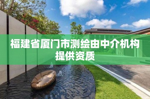 福建省厦门市测绘由中介机构提供资质