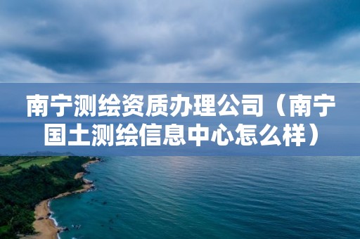 南宁测绘资质办理公司（南宁国土测绘信息中心怎么样）