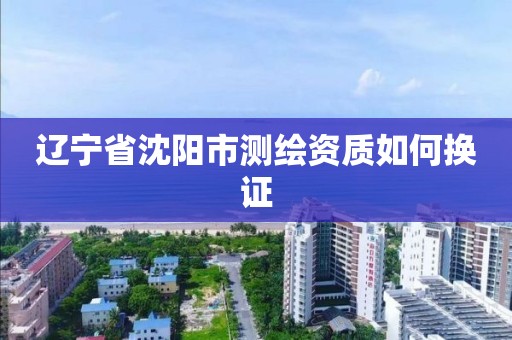 辽宁省沈阳市测绘资质如何换证