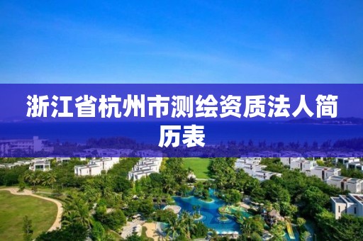 浙江省杭州市测绘资质法人简历表