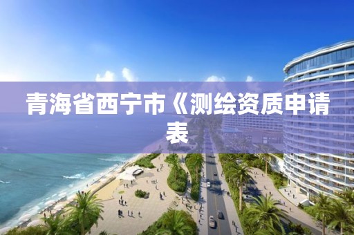 青海省西宁市《测绘资质申请表