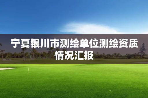 宁夏银川市测绘单位测绘资质情况汇报