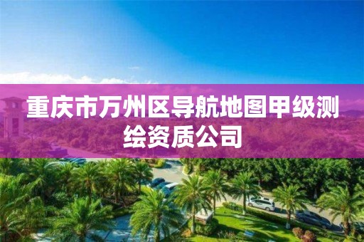 重庆市万州区导航地图甲级测绘资质公司