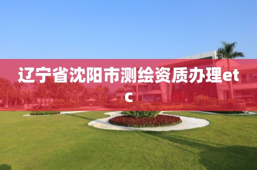 辽宁省沈阳市测绘资质办理etc