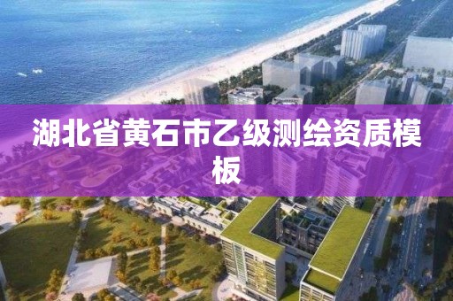 湖北省黄石市乙级测绘资质模板