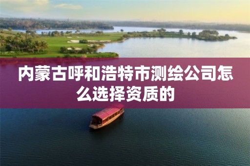 内蒙古呼和浩特市测绘公司怎么选择资质的