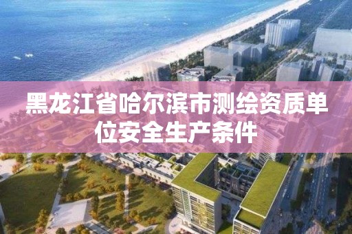 黑龙江省哈尔滨市测绘资质单位安全生产条件