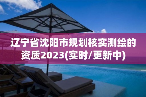 辽宁省沈阳市规划核实测绘的资质2023(实时/更新中)