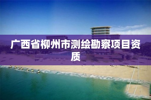 广西省柳州市测绘勘察项目资质