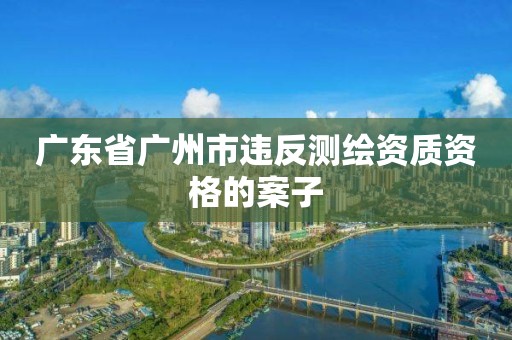 广东省广州市违反测绘资质资格的案子