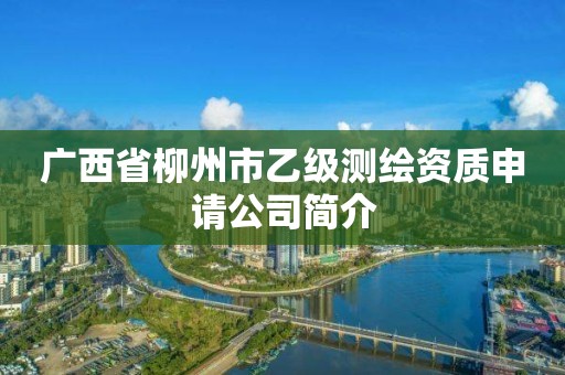 广西省柳州市乙级测绘资质申请公司简介