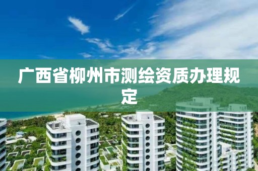 广西省柳州市测绘资质办理规定