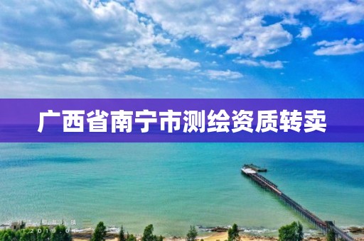 广西省南宁市测绘资质转卖