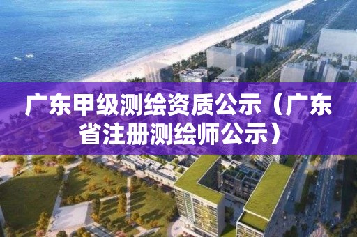 广东甲级测绘资质公示（广东省注册测绘师公示）