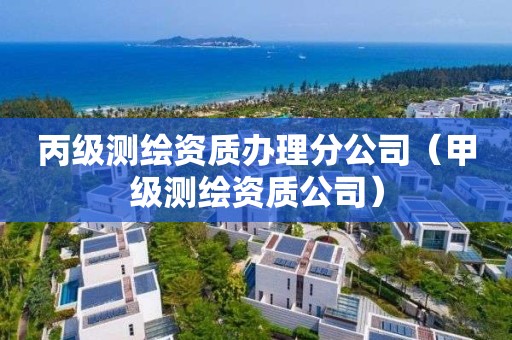 丙级测绘资质办理分公司（甲级测绘资质公司）