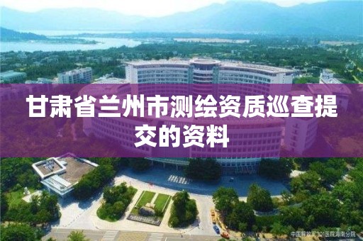 甘肃省兰州市测绘资质巡查提交的资料