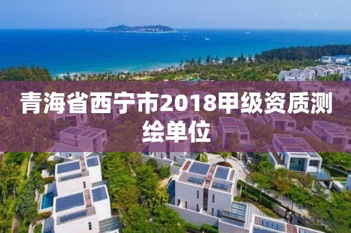 青海省西宁市2018甲级资质测绘单位