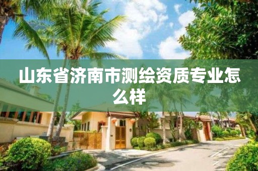 山东省济南市测绘资质专业怎么样