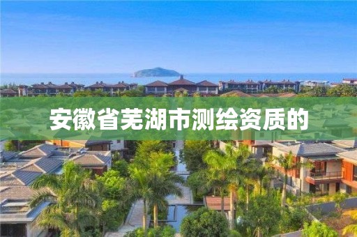 安徽省芜湖市测绘资质的