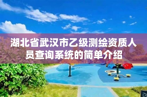 湖北省武汉市乙级测绘资质人员查询系统的简单介绍