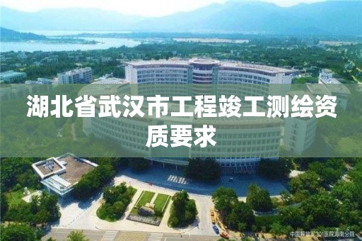 湖北省武汉市工程竣工测绘资质要求