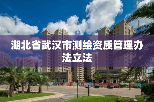 湖北省武汉市测绘资质管理办法立法