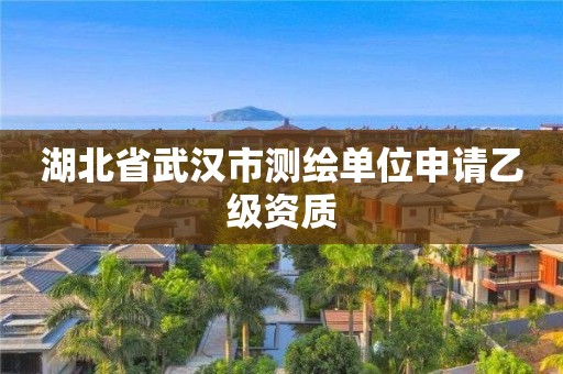 湖北省武汉市测绘单位申请乙级资质