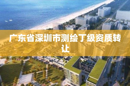 广东省深圳市测绘丁级资质转让